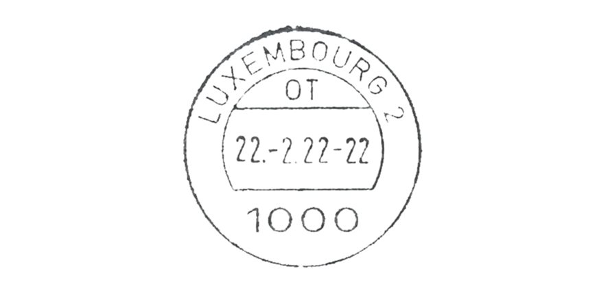 SPECIAL POSTMARK 22.-2.22-22