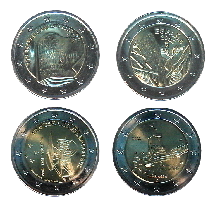 Commemorative coins 2022-2 (PT-EE-DE-ES2)