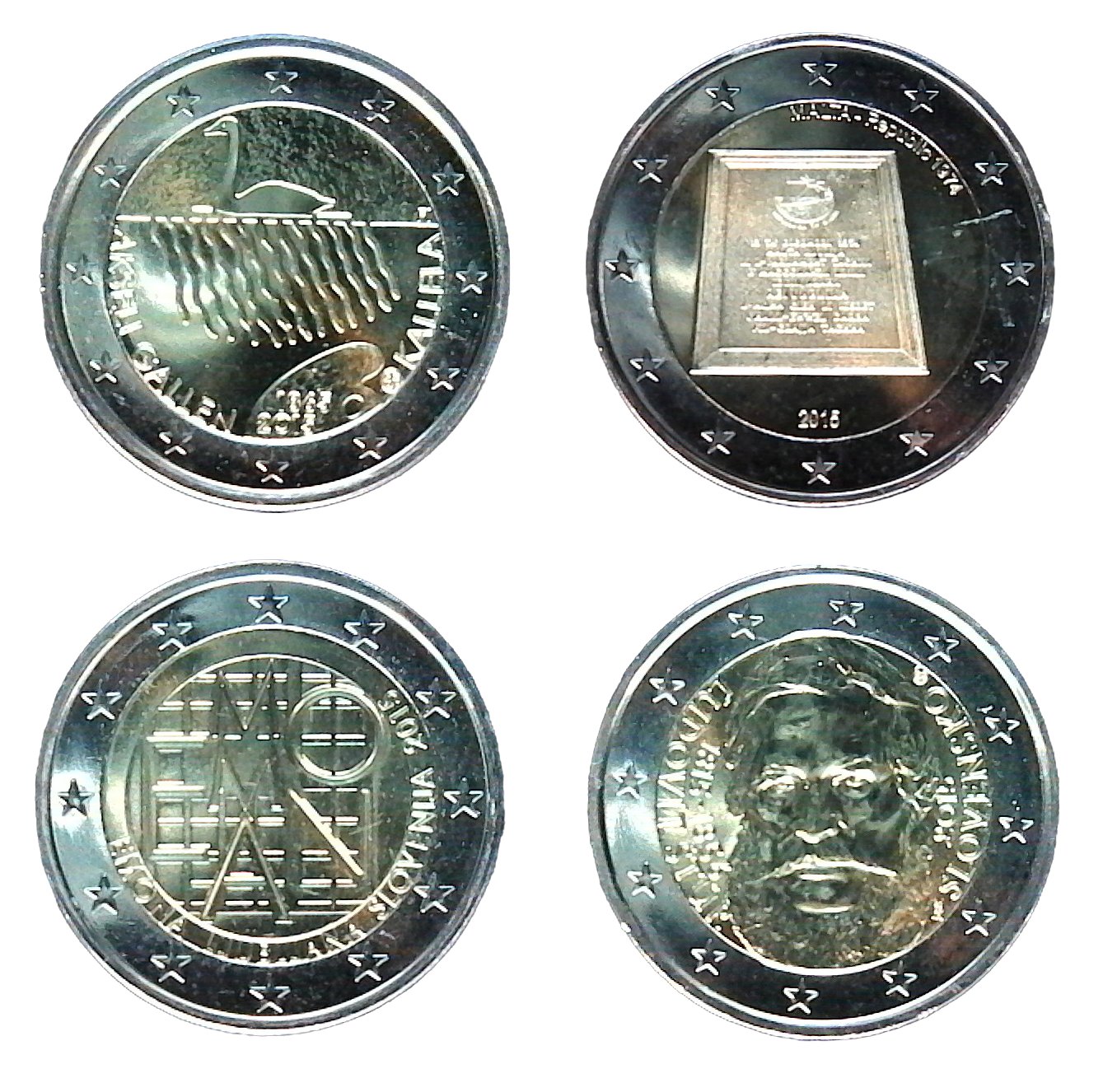 Commemorative coins 2015-5 (SK-FI2-SI-MT)