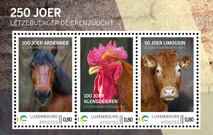 250 Joer Déierenzucht - Kleinbogen