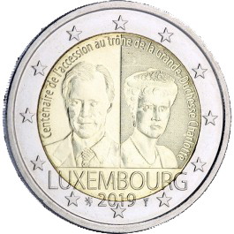 Monnaie 2 € - 2019 - 100 ans accession Charlotte