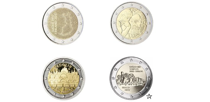 Set commémoratif 2017-2 (MT-IT-FR-FI)