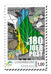 Stamp meng.post - 180 Joer POST
