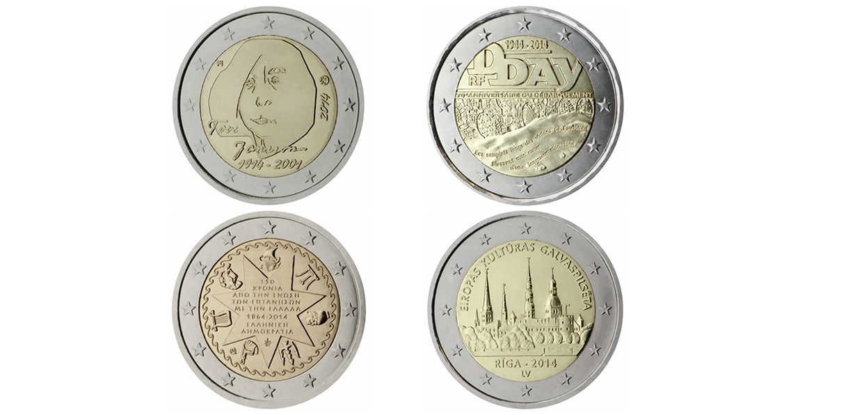 COMMEMORATIVE COINS 2014-3(LV-FR-FI-GR)