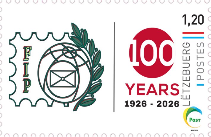 Timbre meng.post - 100 ans FIP
