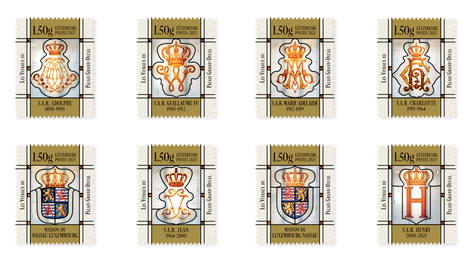 The stained glass windows of the Grand Ducal Palace