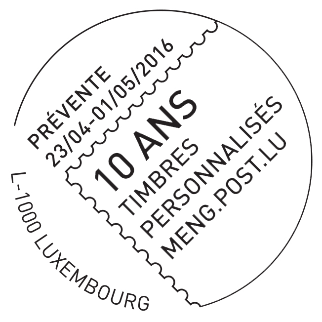 10 ans timbres personnalisés Meng.post.lu (Prévente)