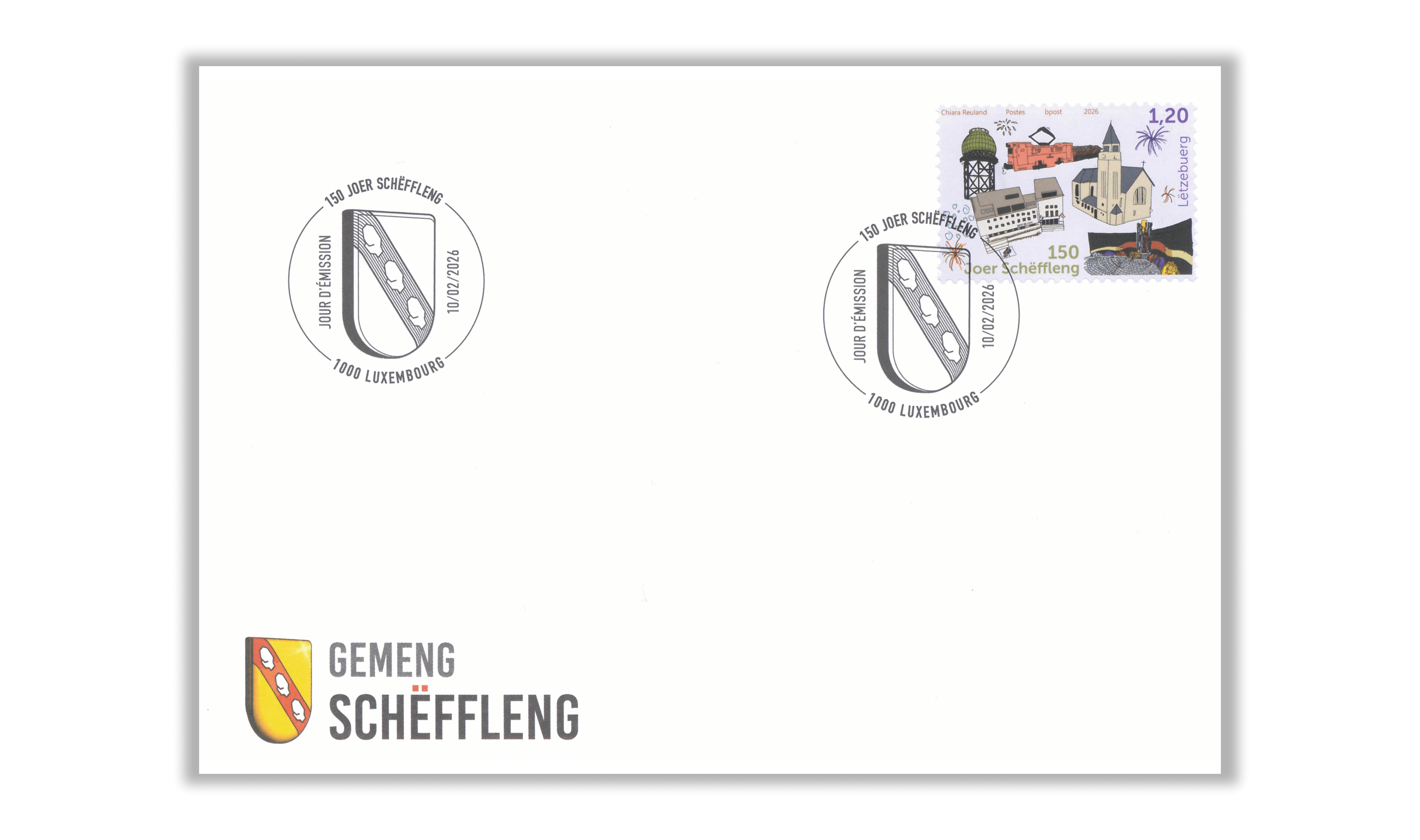 FDC - 150 Jahre Gemeinde Schifflingen