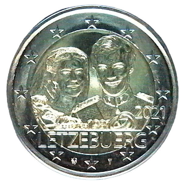 2€ coin - 2021-1A - 40 years Marriage G.-D. - relief