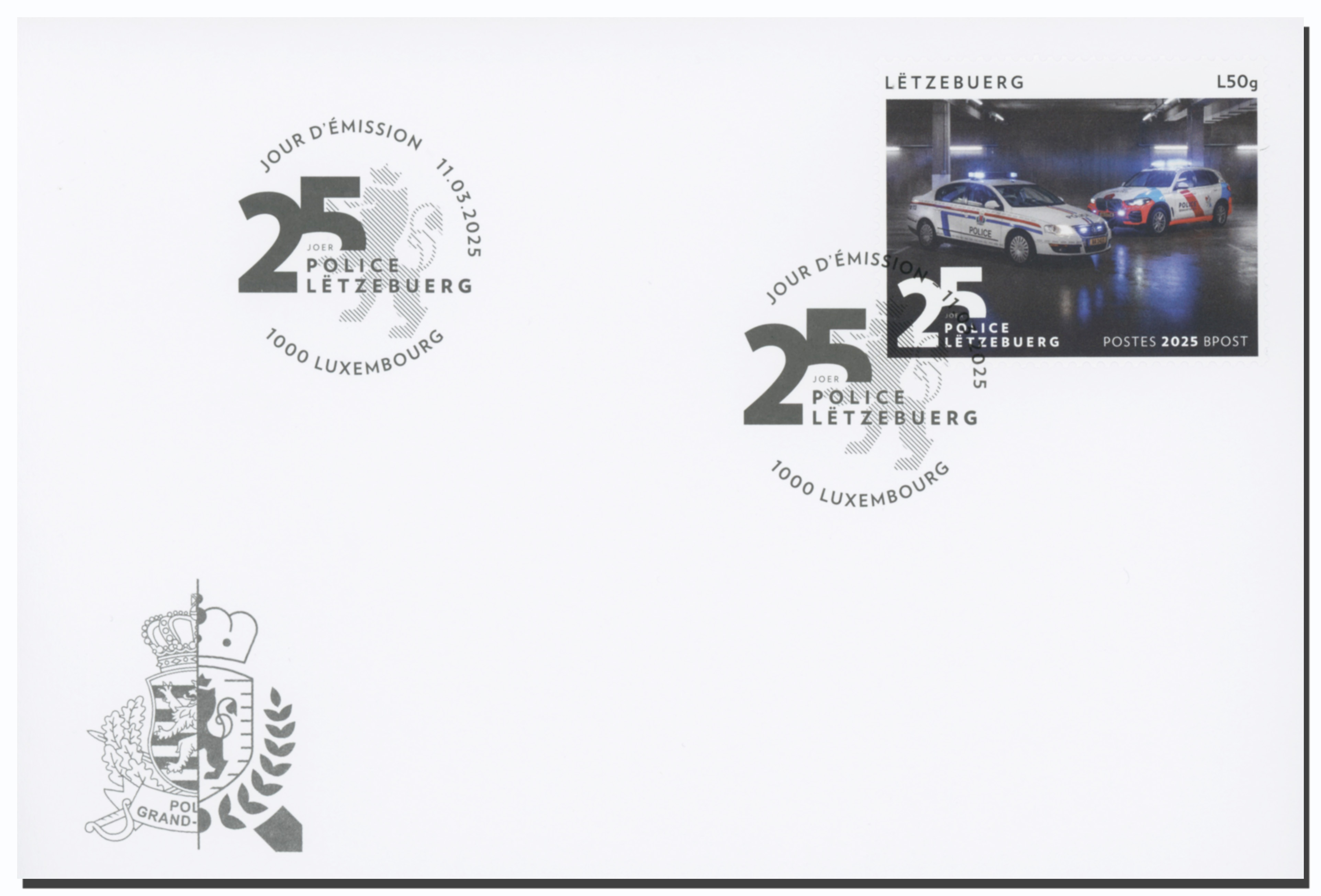 FDC - 25 ans Corps de Police Grand-Ducale