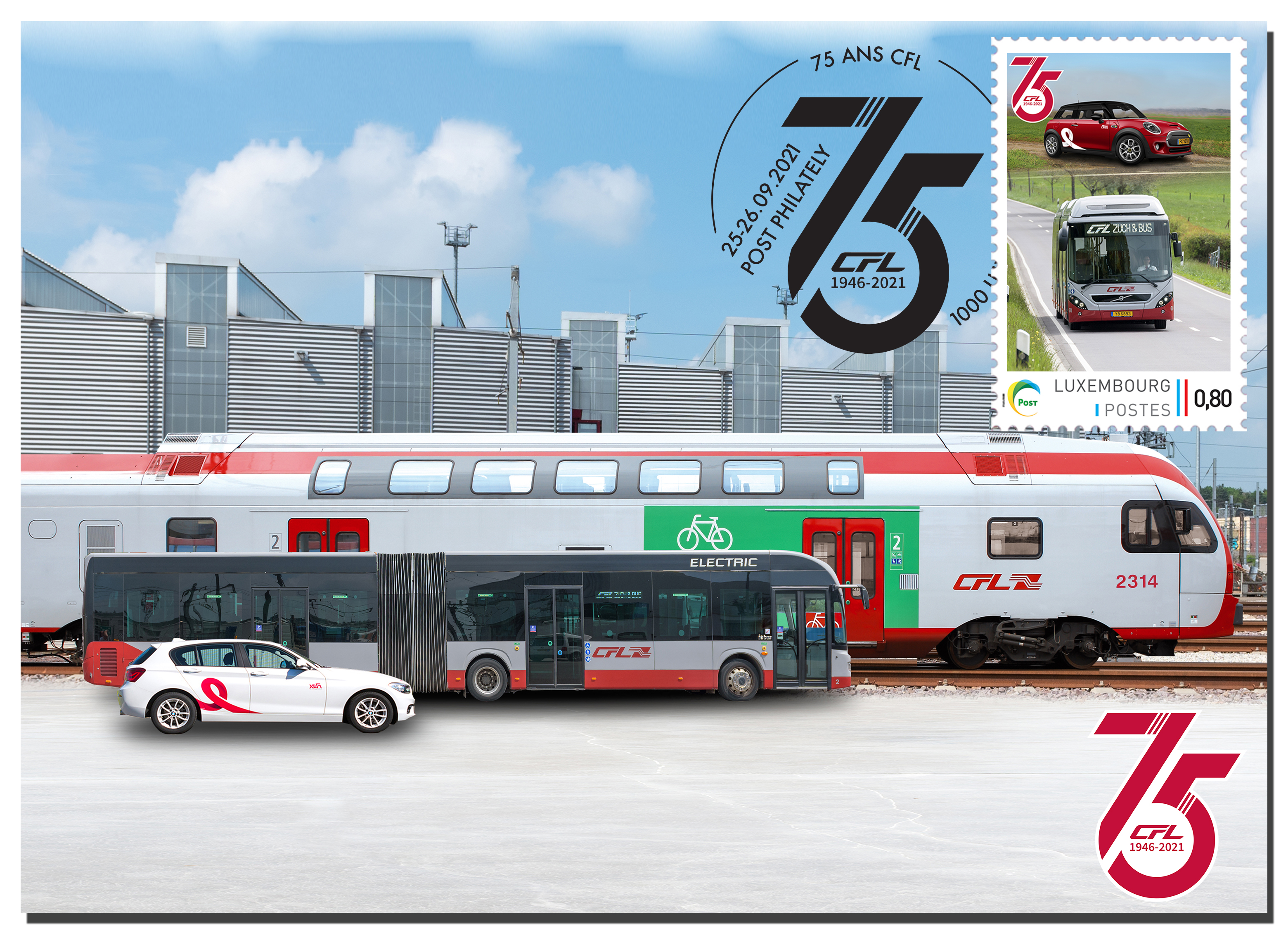 Karte meng.post - 75 ans CFL- mobilité