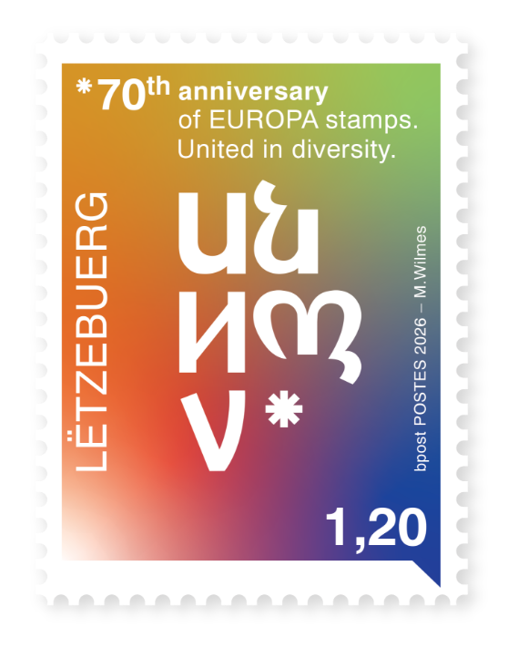 Europa 2026 - 70 Jahre Europa -  Verschiedenen Alphabete