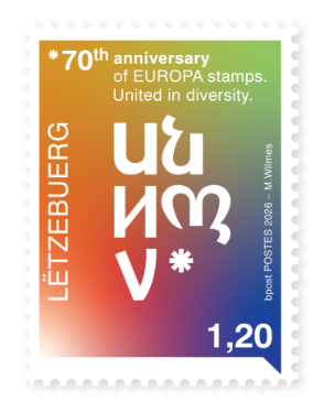 Europa 2026 - 70 ans timbres Europa - Alphabets utilises en Europe