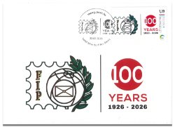 Carte+Timb meng.post - 100 ans FIP
