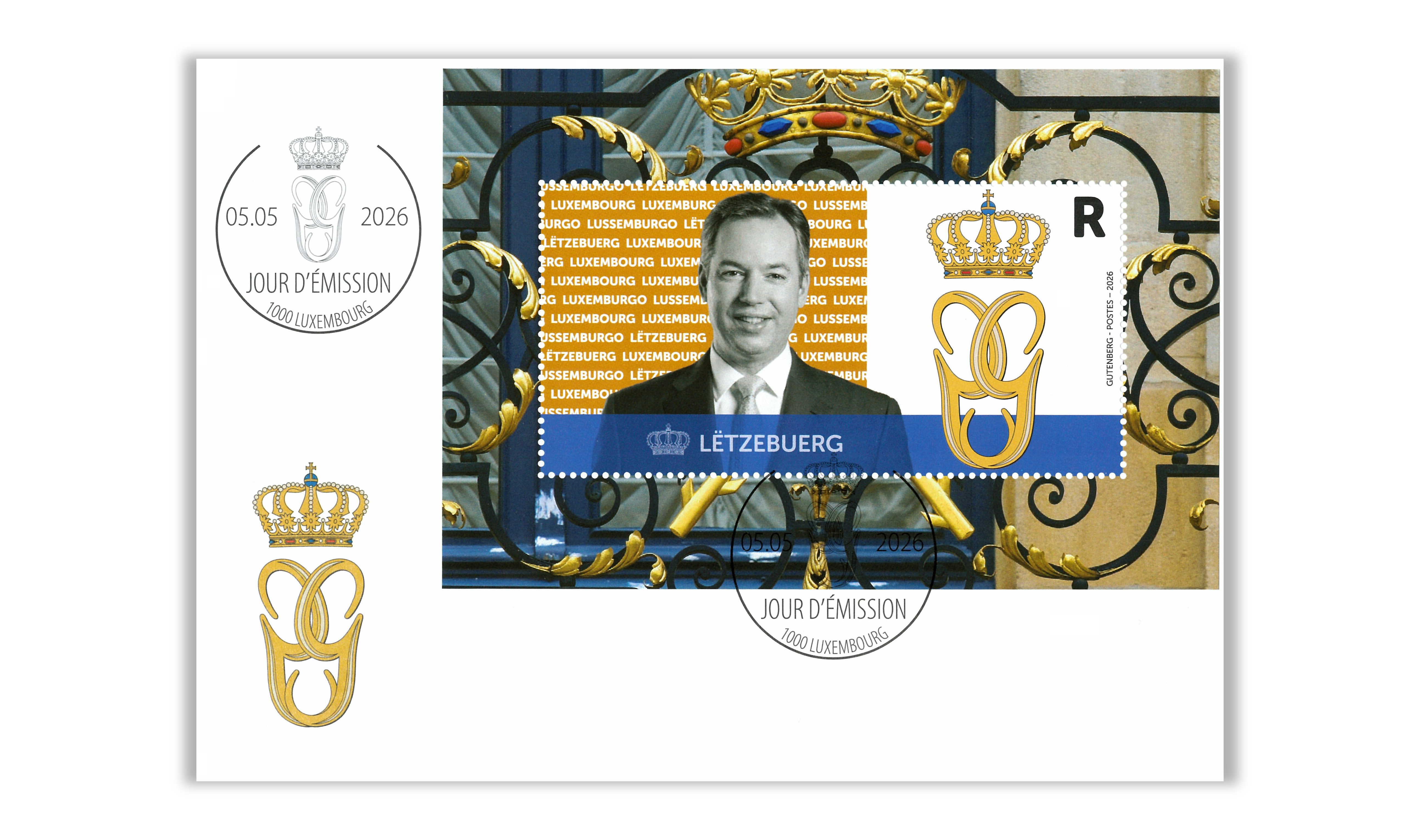 FDC - Block Dauerserie Ghz. Guillaume