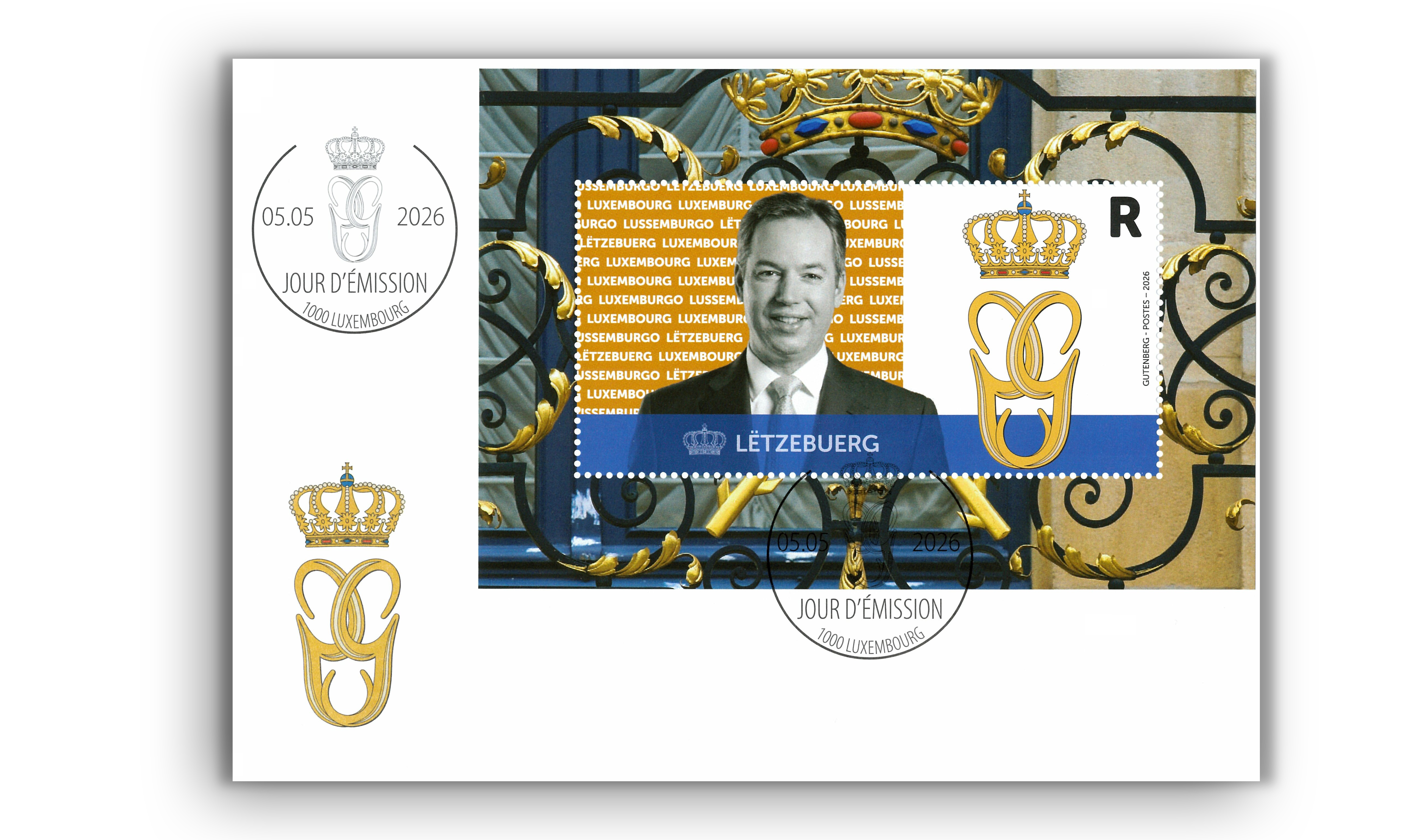 FDC - Bloc serie courante Grand-Duc Guillaume