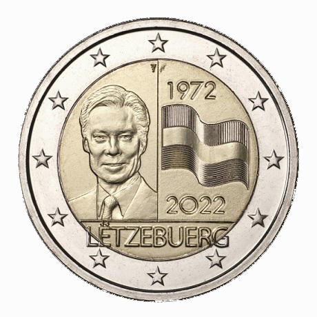 2 euros 2022-2 50 ans drapeau Luxembourg