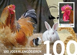 Karte meng.post - 100 Joer Klengdeieren
