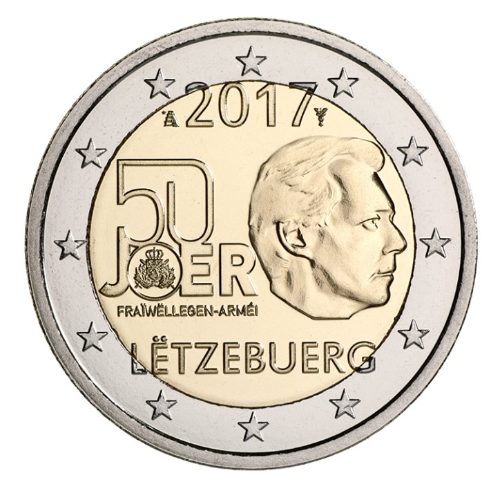 Monnaie 2 € - 2017 - 50 ans service militaire
