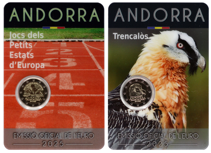 Coincard Andorre Set 2025 (Gypaète barbu & Jeux des Petits Etats d'Europe