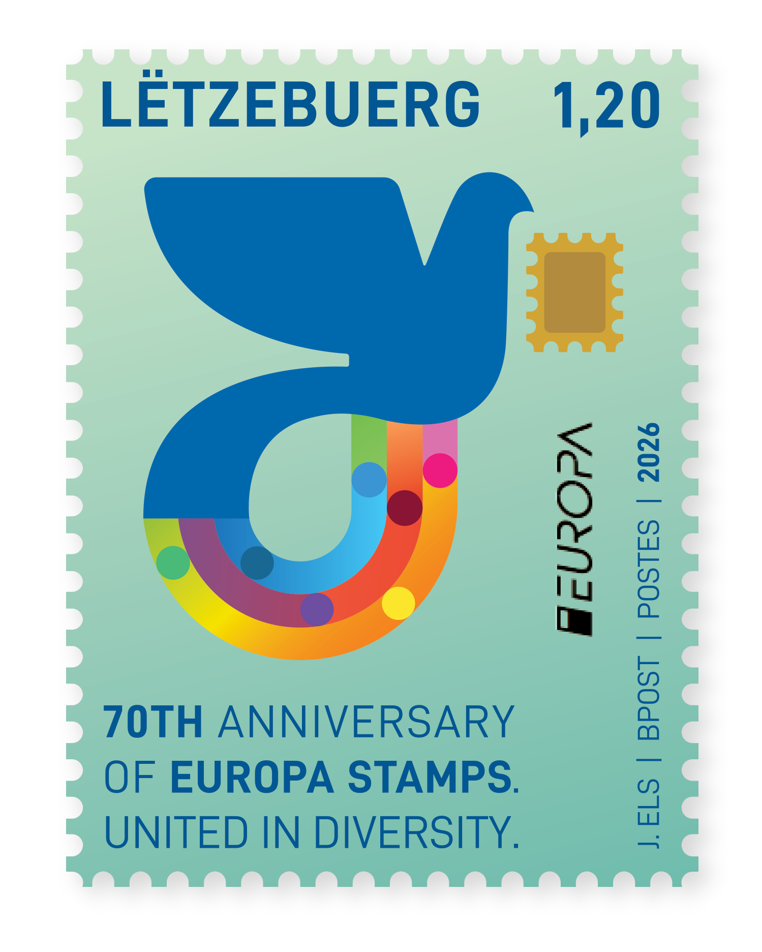Europa 2026 - 70 ans timbres Europa - Colombe moderne