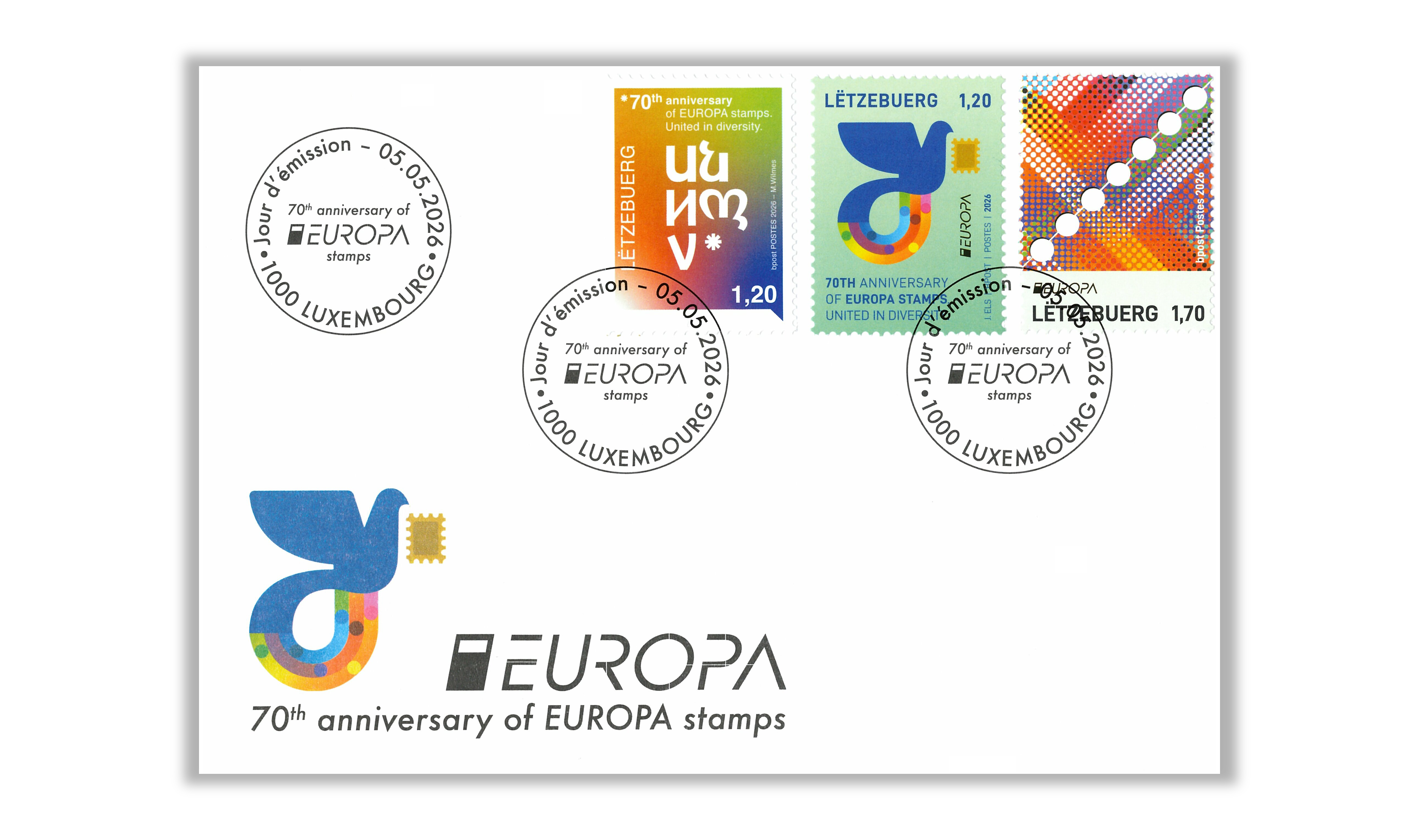FDC - Europa 2026 -70 years Europa stamp