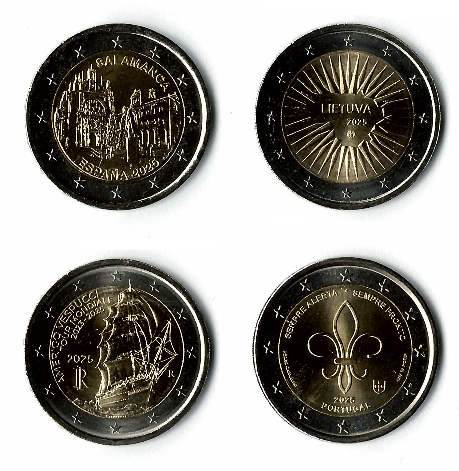Commemorative coins 2025-2 (ES-IT2-LT-PT)