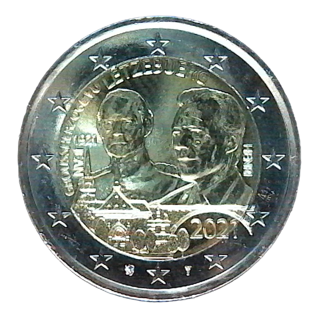 2€ coin - 2021-2A - 100 years Grand Duke Jean - relief