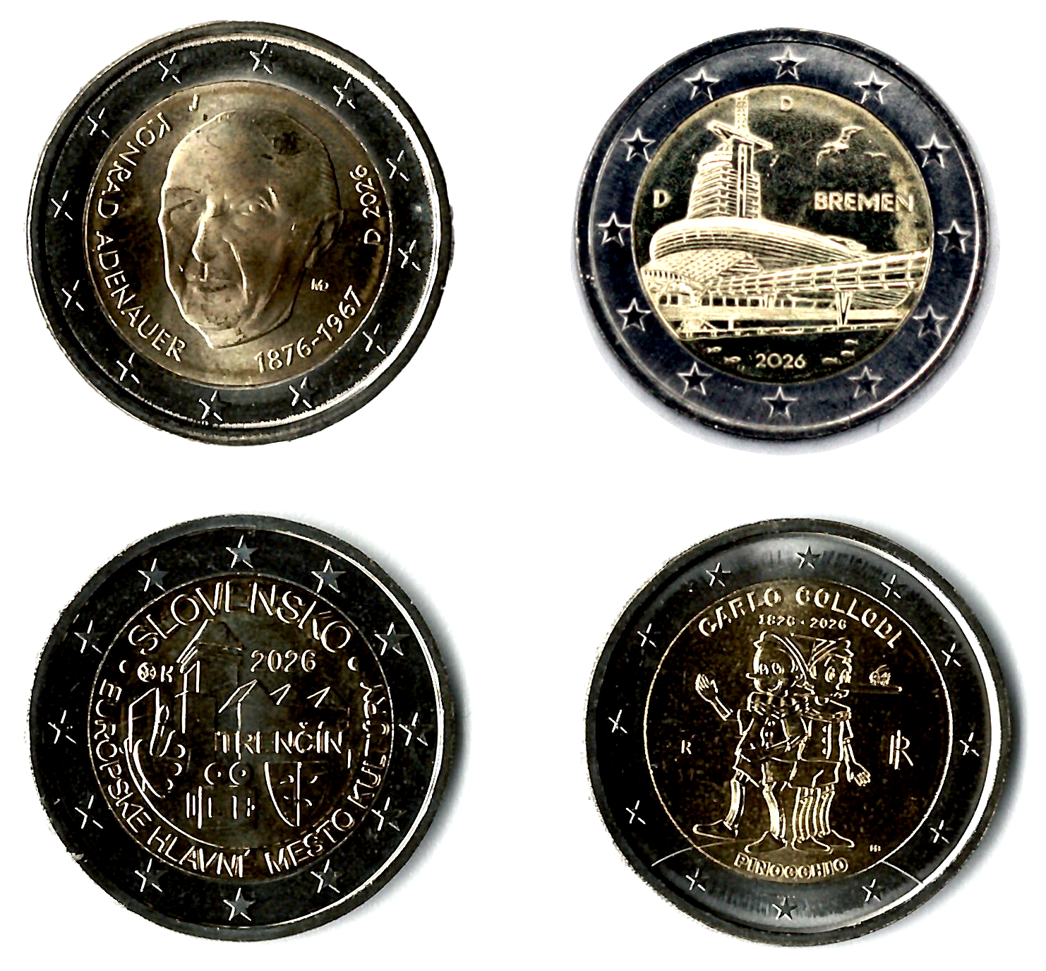 Commemorative coins 2026-1 (DE-DE2-IT-SK)