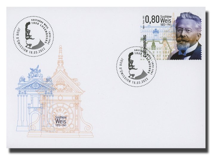 FDC - 150th anniversary of Sosthène Weis