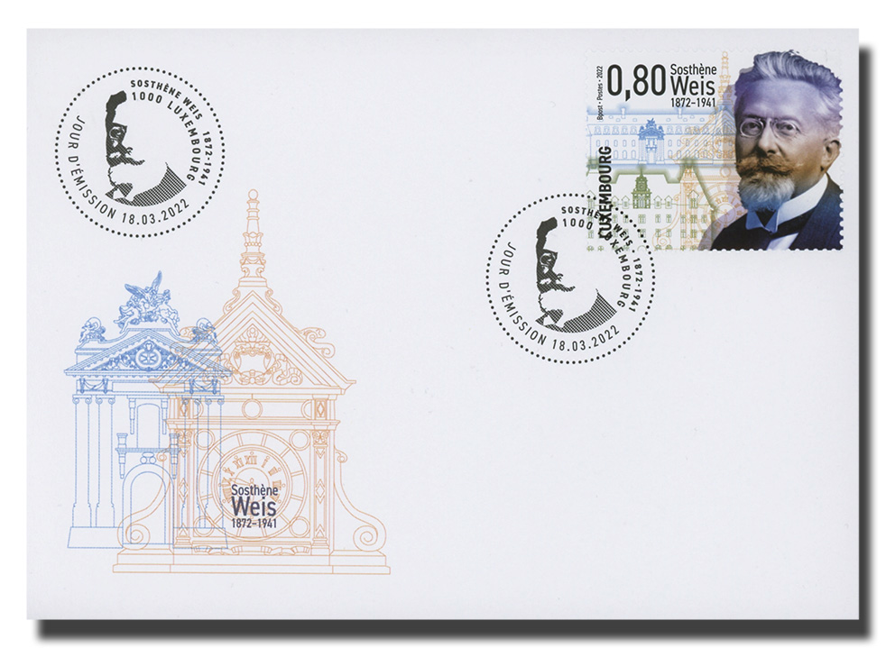 FDC - 150th anniversary of Sosthene Weis