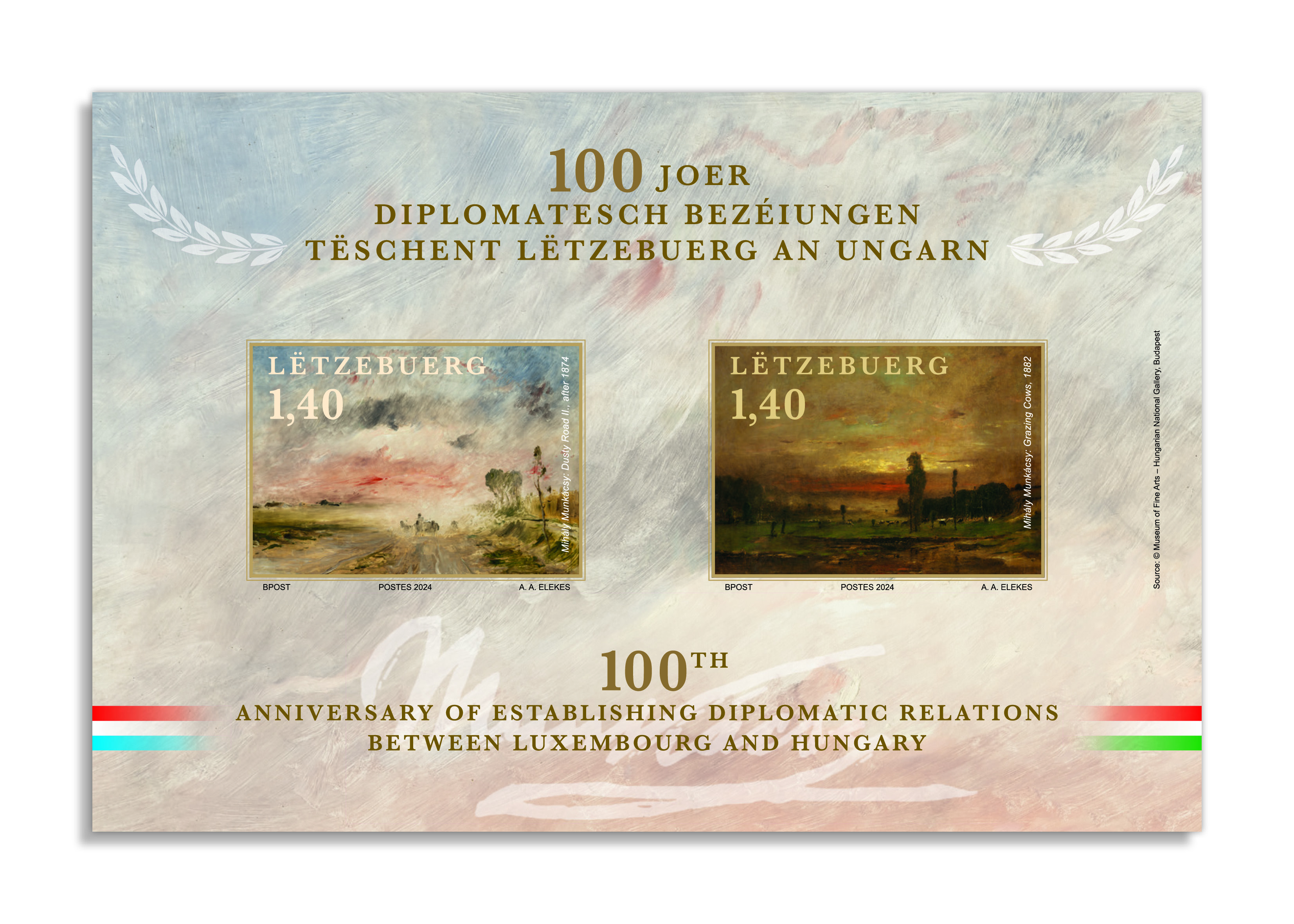 Block -100 years dipl. relations LU-HU