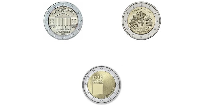 Gedenkmünzenset 2019-5 (EE2-SI-LV)