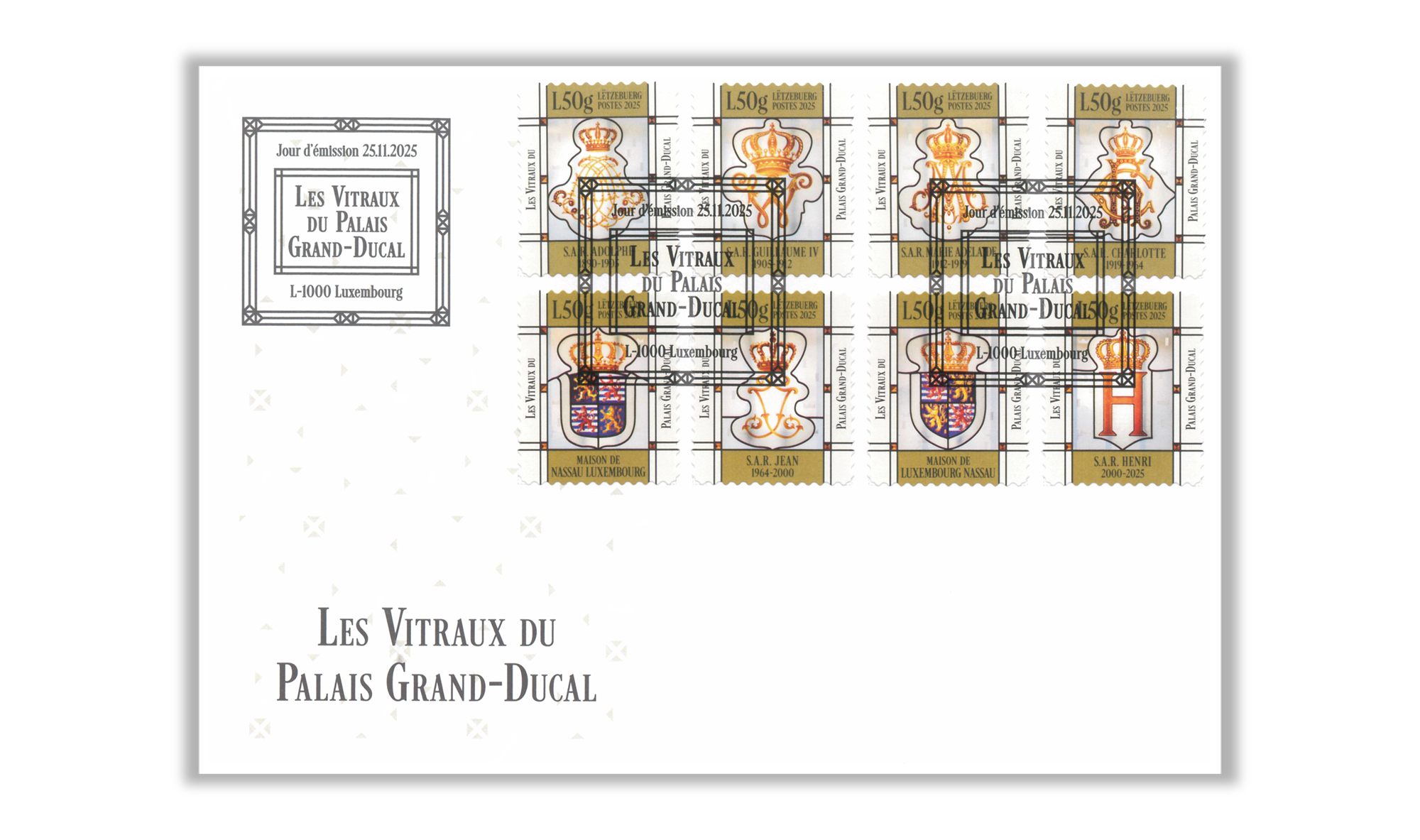 FDC - Les Vitraux du Palais Grand-Ducal
