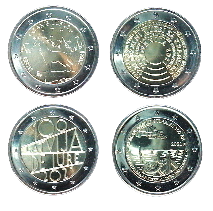 Commemorative coins 2021-4 (FI2-EE2-LV-SI)