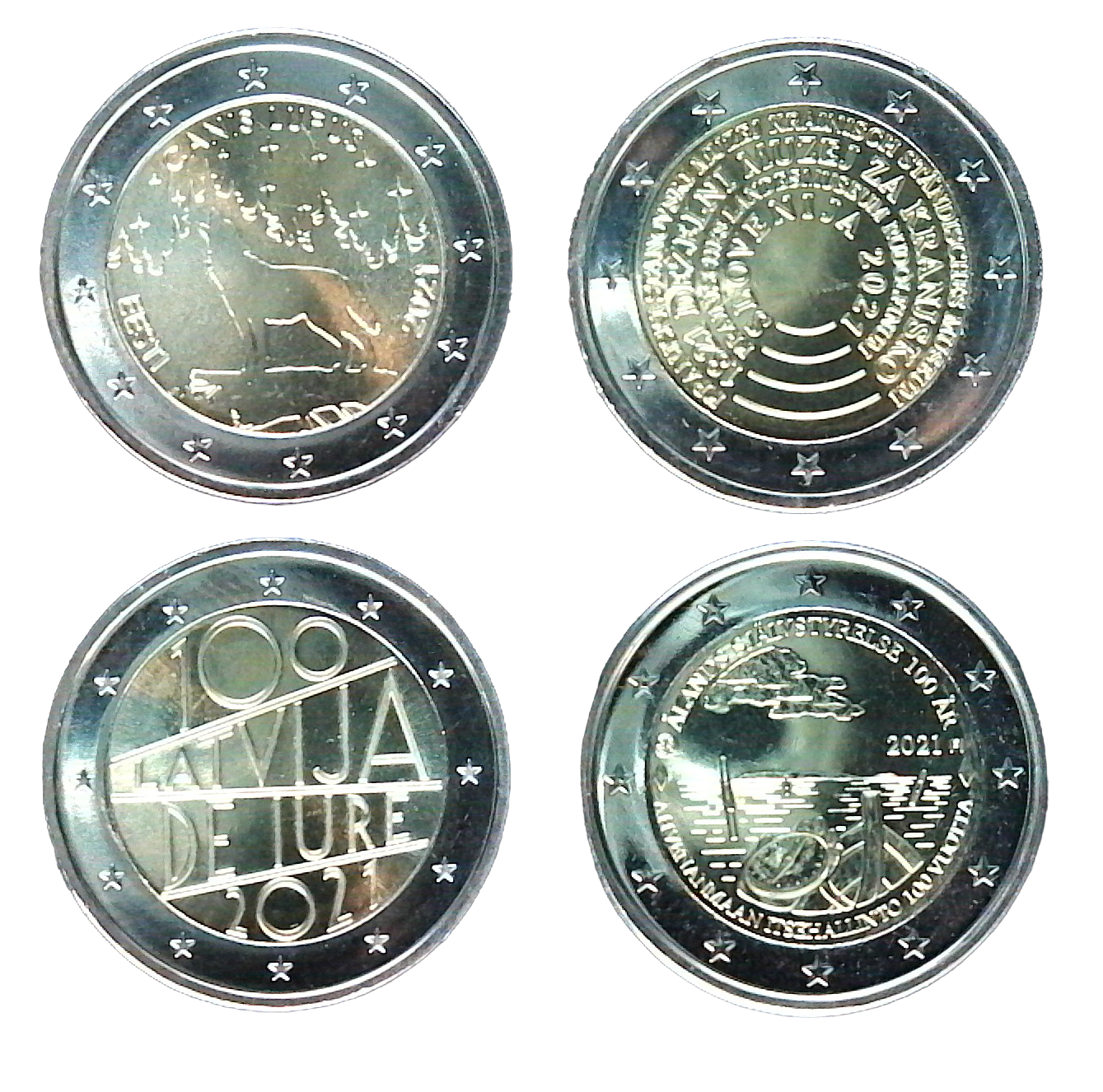 Commemorative coins 2021-4 (FI2-EE2-LV-SI)