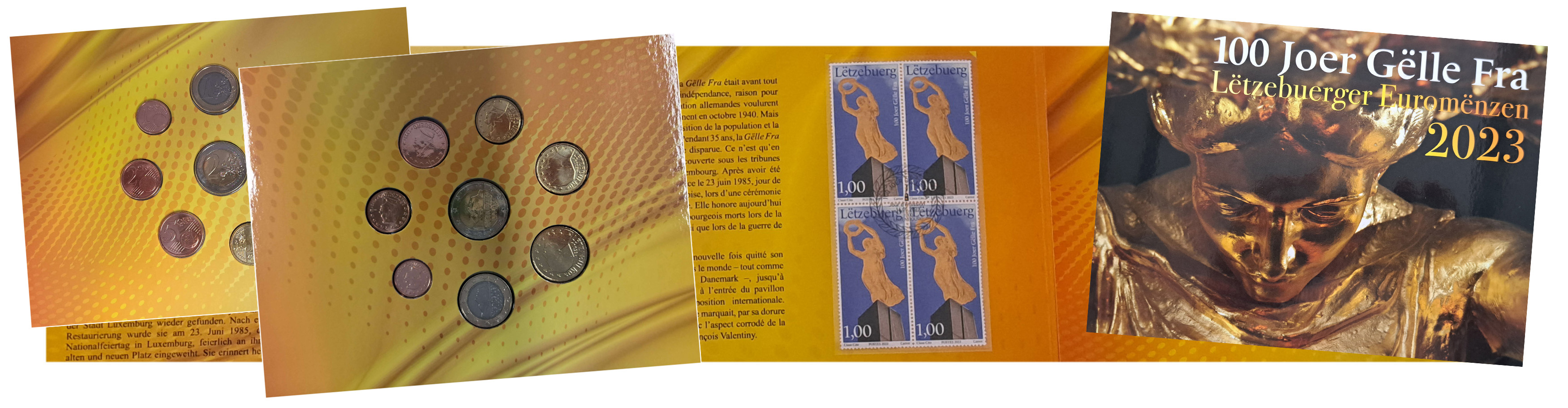 Set Euros Luxembourg 2023 Gëlle Fra