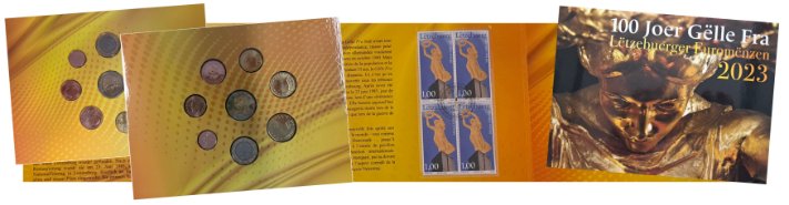 Euro-Coins-Set Luxembourg 2023 Gëlle Fra