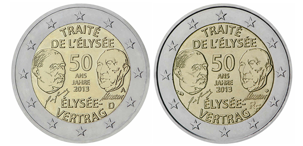MON.SET COMMEMORATIF 2013 Elysee (FR-DE)
