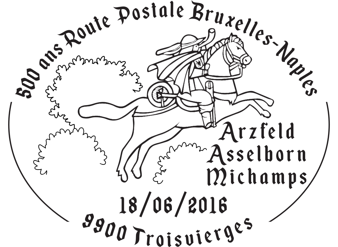 500 ans Route postale Bruxelles-Naples