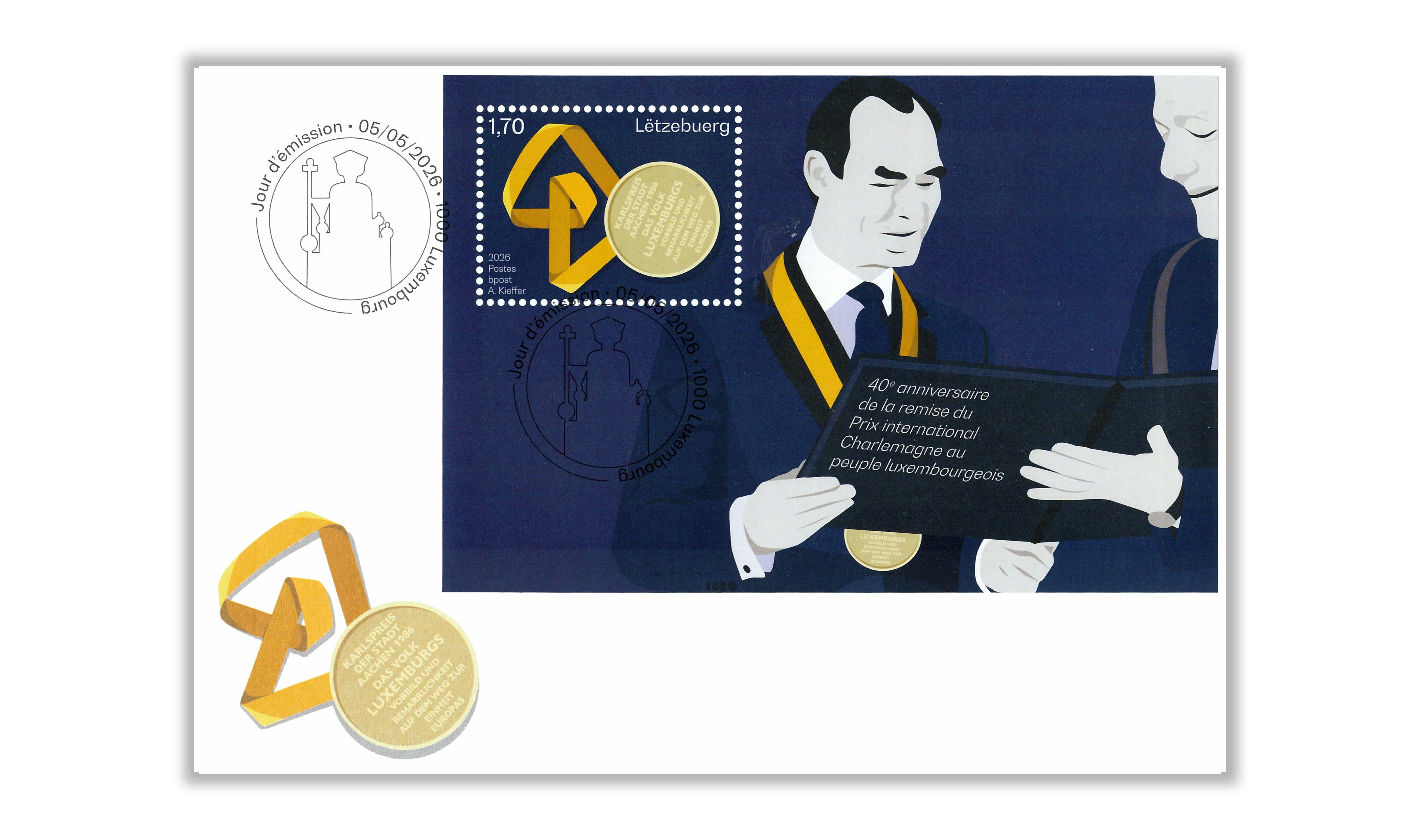 FDC - Block 40 Jahre Karlspreis