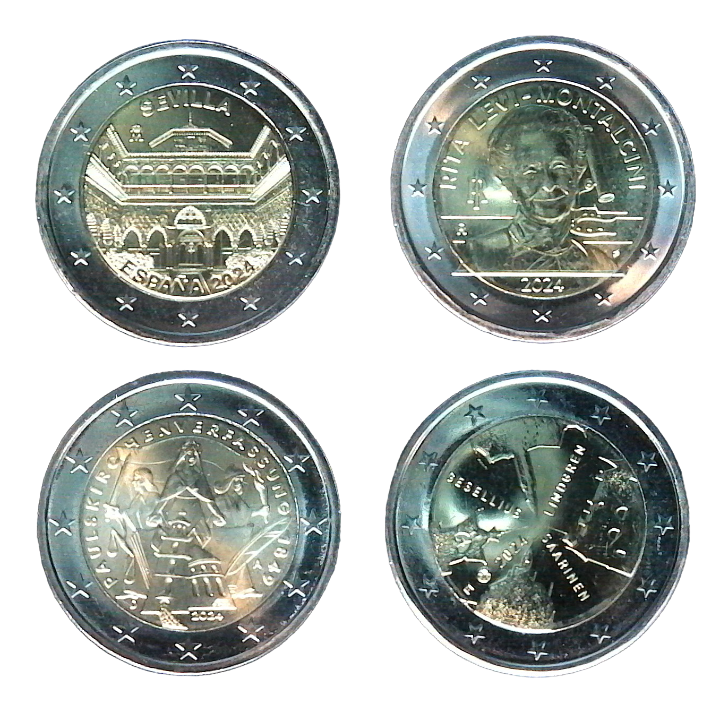Commemorative coins 2024-2 (DE2-ES2-IT2-FI)