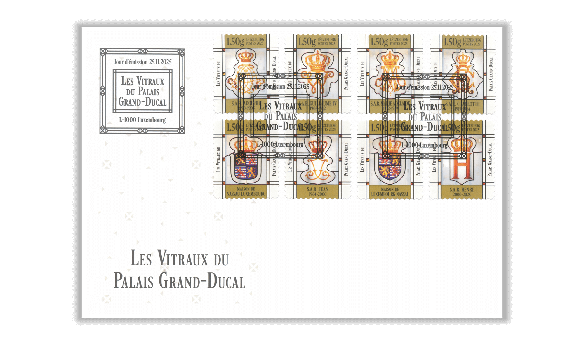 FDC - Les Vitraux du Palais Grand-Ducal