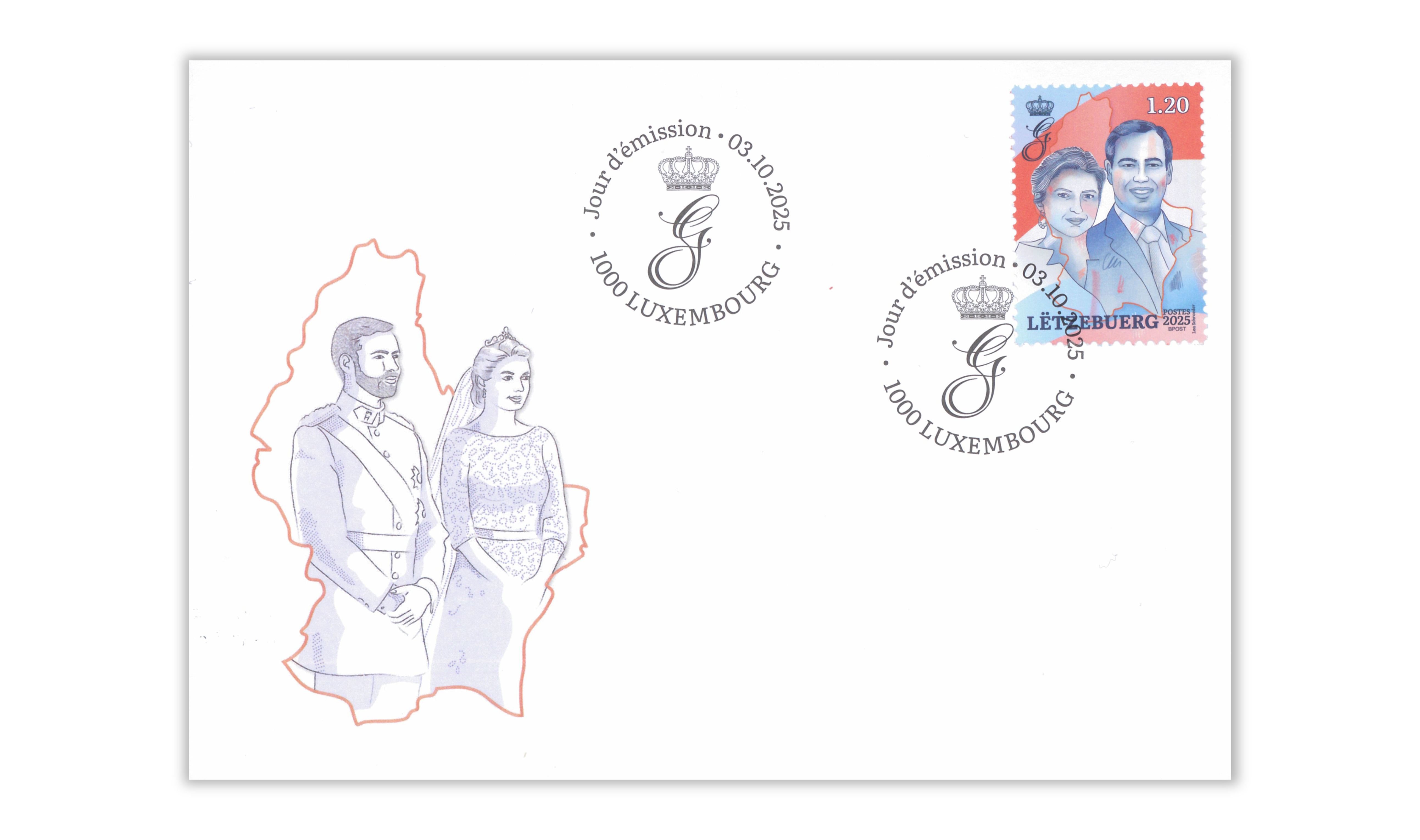 FDC - Couple grand-ducal