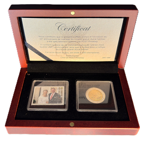 "Coffret prestige" 10 ans mariage couple héritier