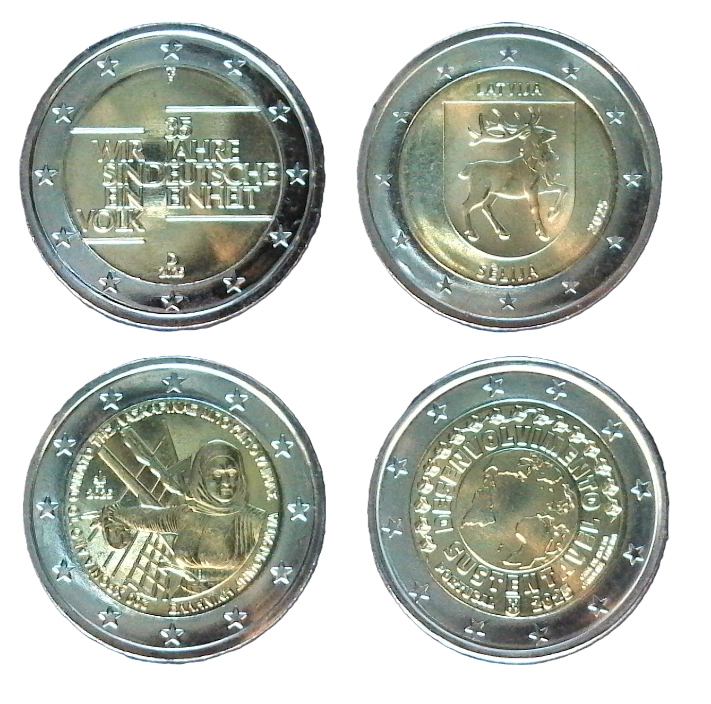 Gedenkmünzenset 2025-3 (LV-PT2-GR-DE2)