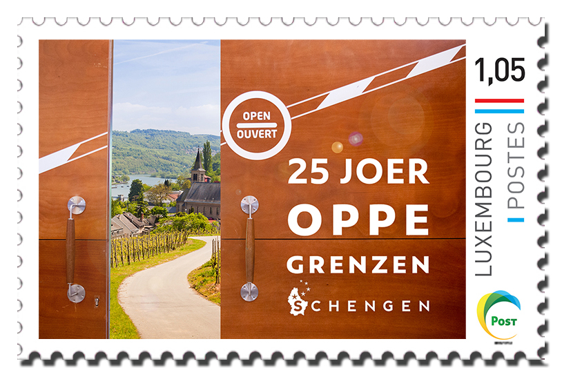 Stamp meng.post - 25 years Schengen