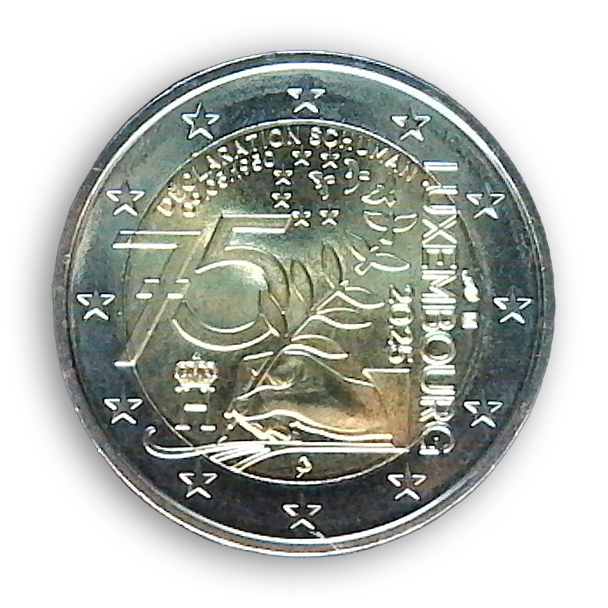 2€ coin - 2025-2 - 75th anniversary of the Schuman declaration