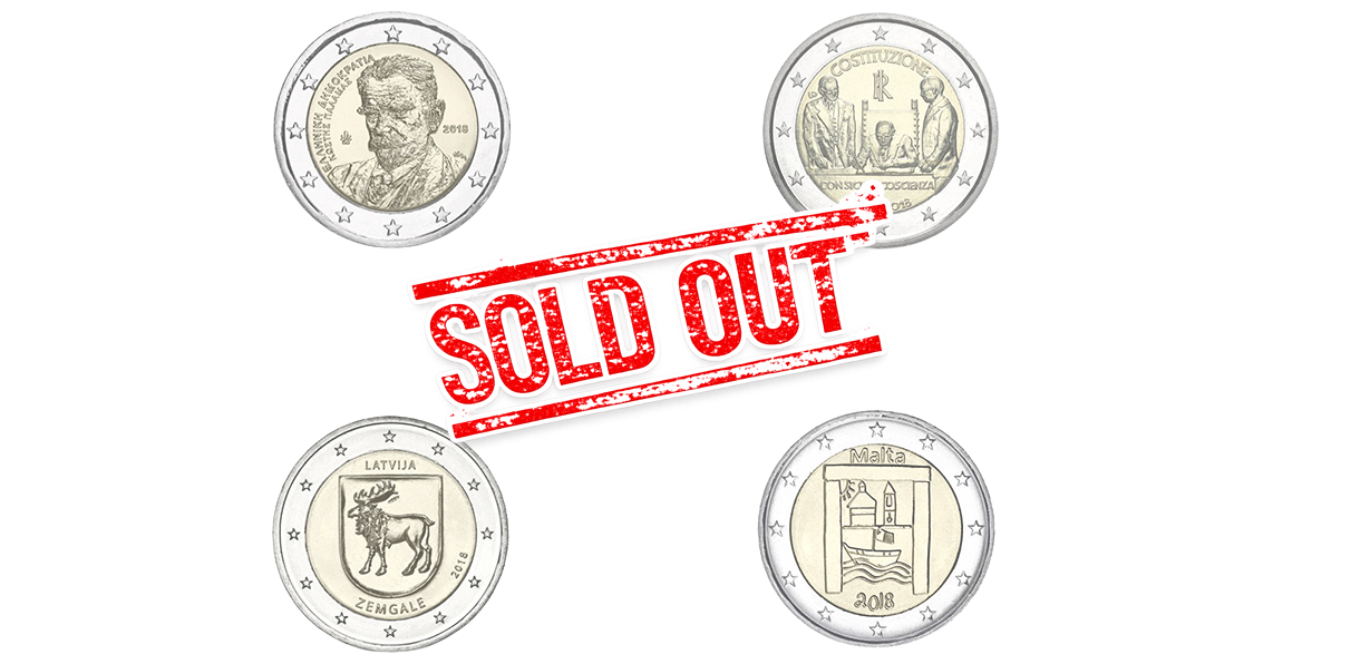 Commemorative coins 2018-5(IT-LV2-MT2-GR)