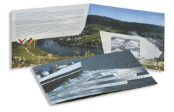 Folder zum 50. Jubilaum der Großschifffahrt auf der Mosel 
